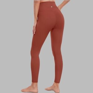 Women's  Pro Yoga 7/8 Pants High Waist Compression Tummy Control 25” Cinnamon L